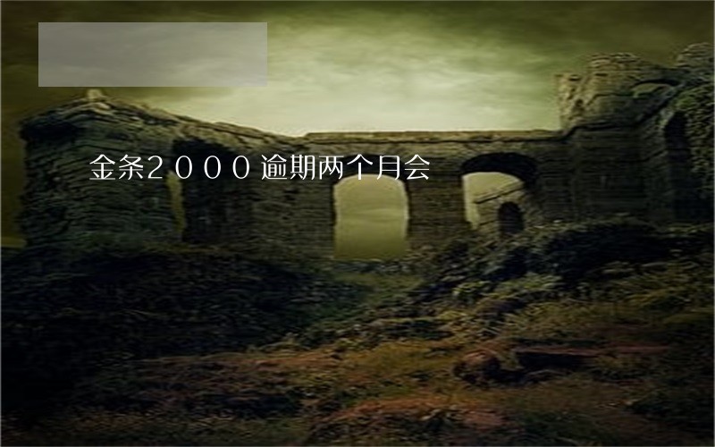 金条2000逾期两个月会