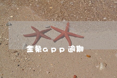 金条app逾期 金条app逾期