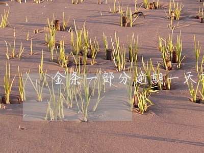 金条一部分逾期一天有影响吗 金条一部分逾期一天有影响吗