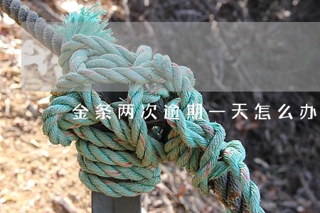 金条两次逾期一天怎么办 金条两次逾期一天怎么办