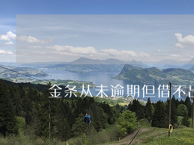 金条从未逾期但借不出来了 金条从未逾期但借不出来了