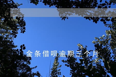 金条借呗逾期三个月 金条借呗逾期三个月