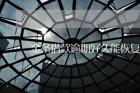 金条借款逾期好久能恢复 金条借款逾期好久能恢复