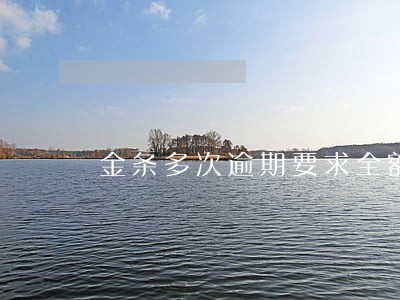 金条多次逾期要求全额还款 金条多次逾期要求全额还款