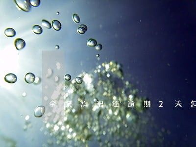 金条忘记还逾期2天怎么办 金条忘记还逾期2天怎么办
