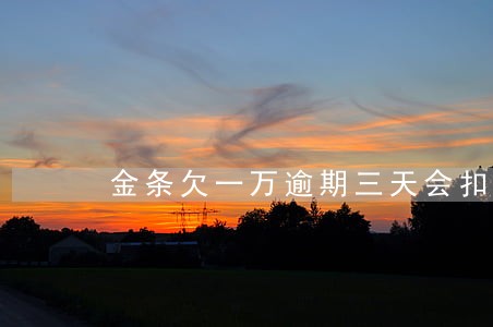 金条欠一万逾期三天会扣多少利息
