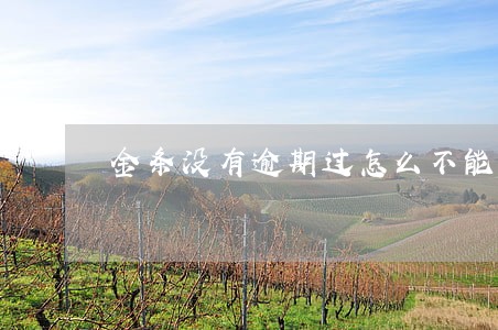 金条没有逾期过怎么不能借了 金条没有逾期过怎么不能借了