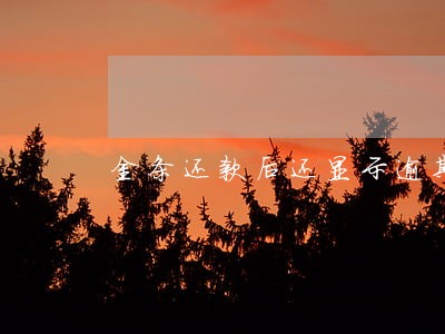 金条还款后还显示逾期