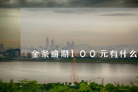 金条逾期100元有什么影响 金条逾期100元有什么影响