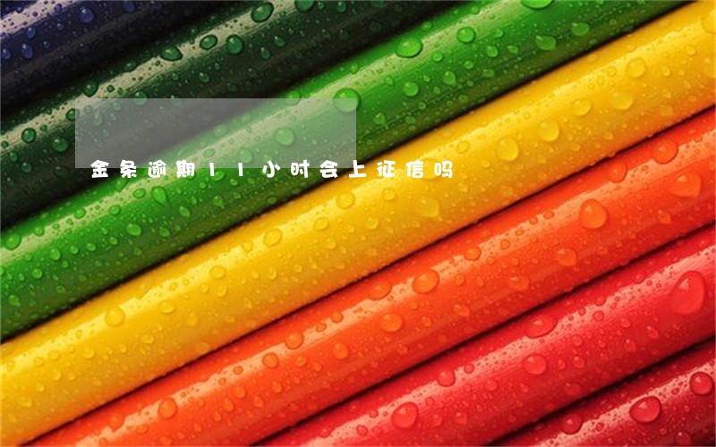 金条逾期11小时会上征信吗 金条逾期11小时会上征信吗