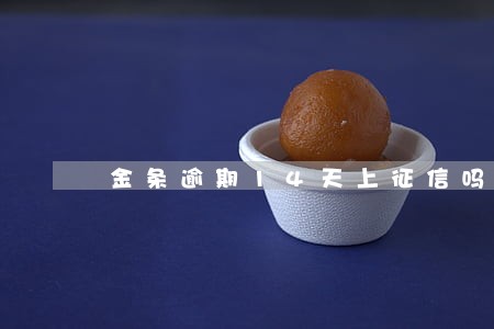 金条逾期14天上征信吗 金条逾期14天上征信吗