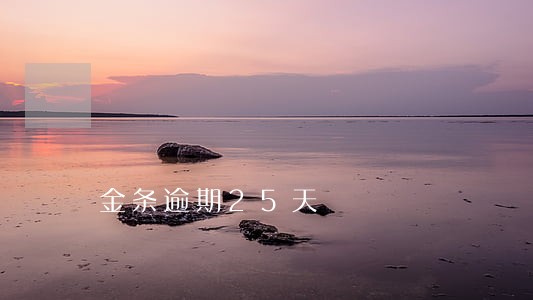 金条逾期25天 金条逾期25天