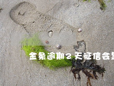 金条逾期2天征信会黑吗