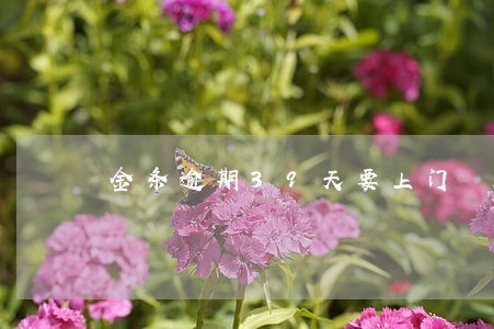 金条逾期39天要上门 金条逾期39天要上门