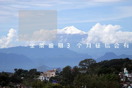 金条逾期3个月征信会有污点吗 金条逾期3个月征信会有污点吗