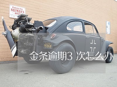 金条逾期3次怎么办 金条逾期3次怎么办