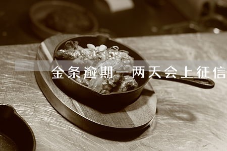 金条逾期一两天会上征信吗 金条逾期一两天会上征信吗