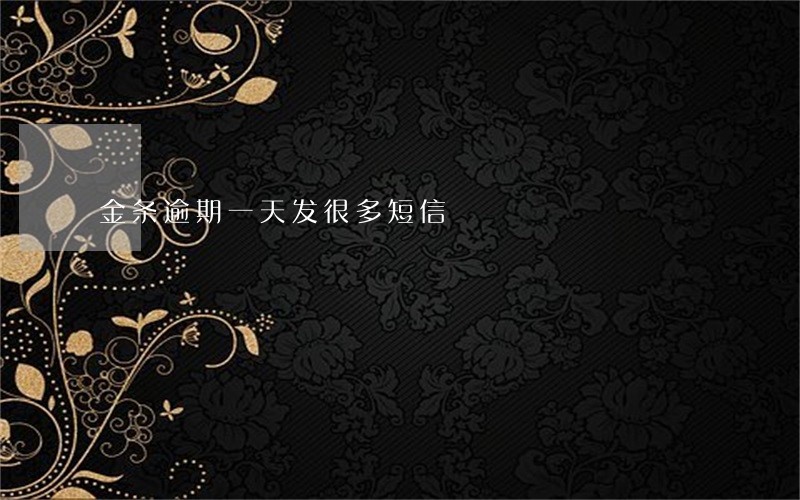 金条逾期一天发很多短信 金条逾期一天发很多短信