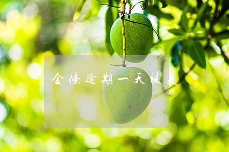 金条逾期一天被关