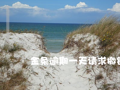 金条逾期一天请求撤销
