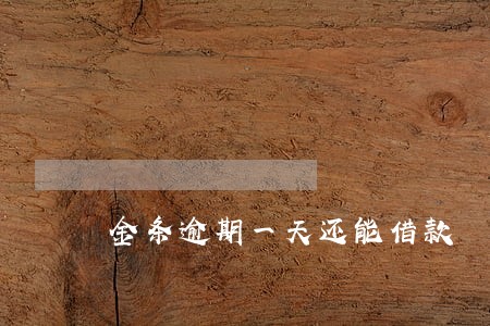 金条逾期一天还能借款 金条逾期一天还能借款