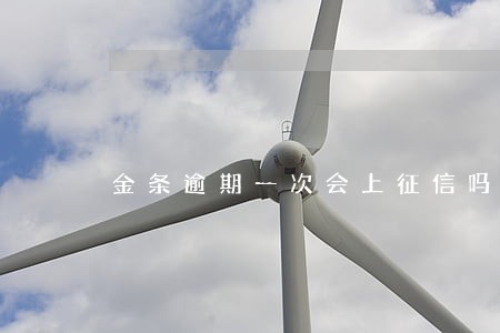 金条逾期一次会上征信吗 金条逾期一次会上征信吗