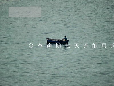金条逾期七天还能用吗 金条逾期七天还能用吗