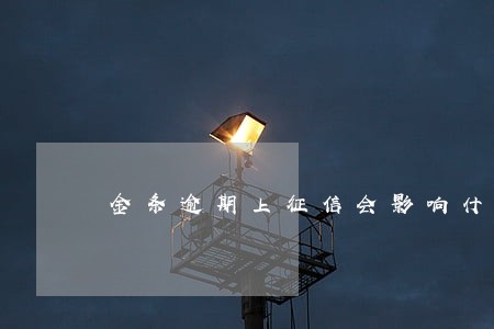 金条逾期上征信会影响什么 金条逾期上征信会影响什么