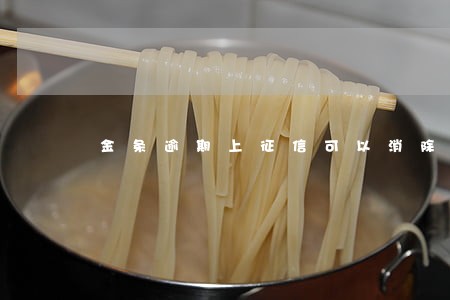 金条逾期上征信可以消除吗 金条逾期上征信可以消除吗