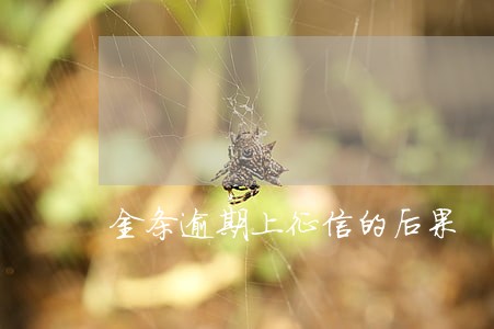 金条逾期上征信的后果 金条逾期上征信的后果