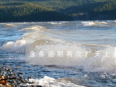 金条逾期两次2天上征信吗 金条逾期两次2天上征信吗