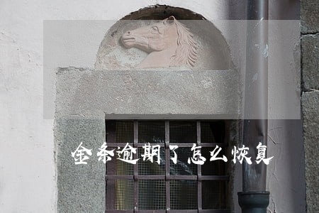 金条逾期了怎么恢复 金条逾期了怎么恢复