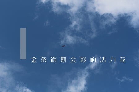 金条逾期会影响活力花 金条逾期会影响活力花