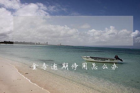 金条逾期停用怎么办 金条逾期停用怎么办