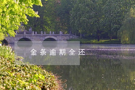 金条逾期全还 金条逾期全还