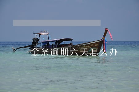 金条逾期六天怎么办