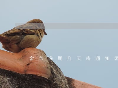 金条逾期几天寄通知函 金条逾期几天寄通知函