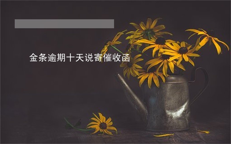 金条逾期十天说寄催收函 金条逾期十天说寄催收函