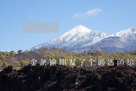 金条逾期发了个通告函给我 金条逾期发了个通告函给我
