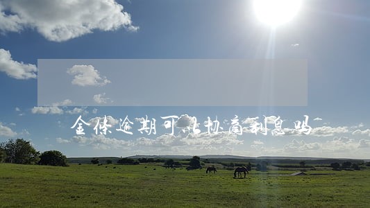 金条逾期可以协商利息吗 金条逾期可以协商利息吗
