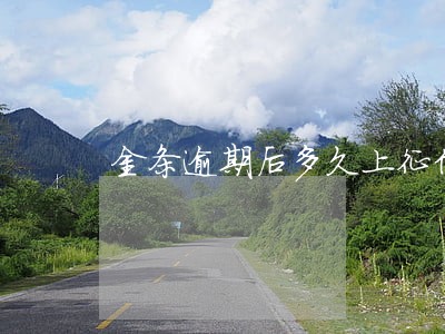 金条逾期后多久上征信 金条逾期后多久上征信