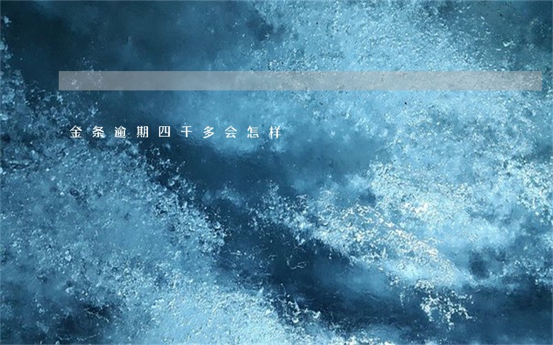 金条逾期四千多会怎样 金条逾期四千多会怎样