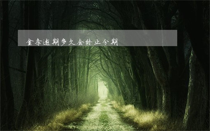 金条逾期多久会终止分期 金条逾期多久会终止分期