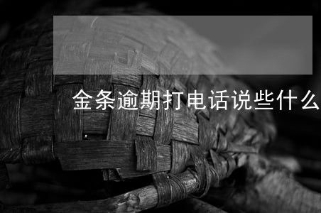 金条逾期打电话说些什么 金条逾期打电话说些什么