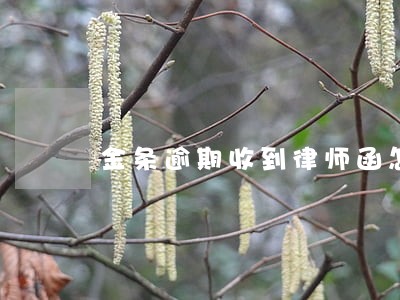 金条逾期收到律师函怎么办 金条逾期收到律师函怎么办
