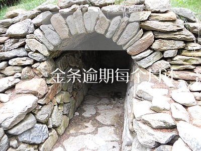 金条逾期每个月还一部分可以吗