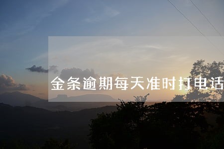 金条逾期每天准时打电话给我 金条逾期每天准时打电话给我