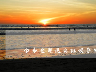 金条逾期说安排领导核实情况