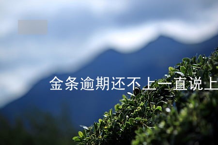 金条逾期还不上一直说上门 金条逾期还不上一直说上门