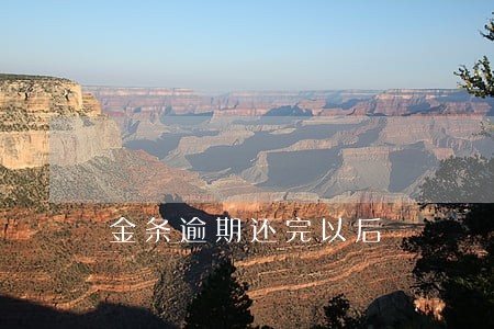 金条逾期还完以后 金条逾期还完以后